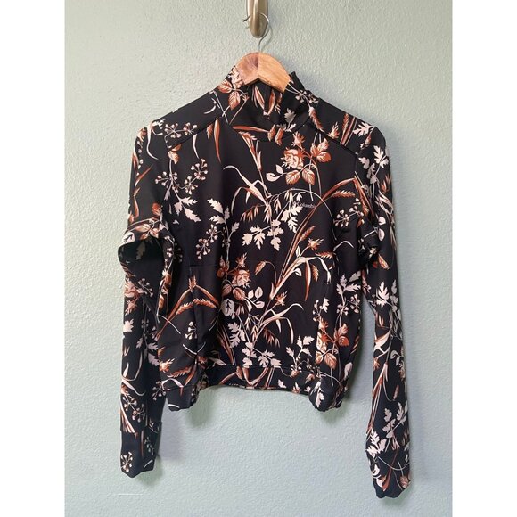 Columbia Women's Black Brown‎ Floral Pullover Sweater Top Size Small - Picture 1 of 9